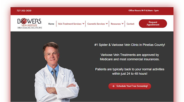 Image of a HIPAA Compliant Medical Website Redesign for Tampa Bay Doctor Office