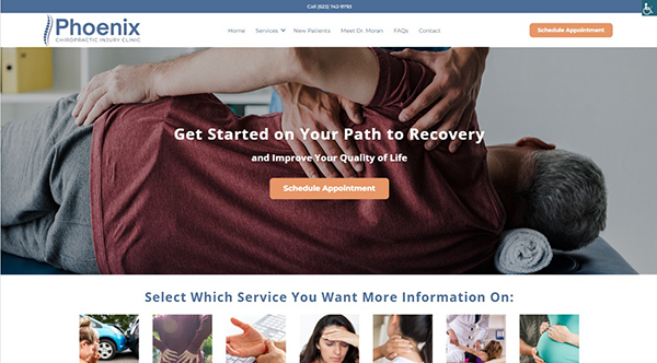 Image of HIPAA Compliant Website Redesign for Phoenix Chiropractic Injury Clinic