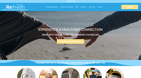 Image of HIPAA Compliant Refresh Christian Marriage Counseling Website